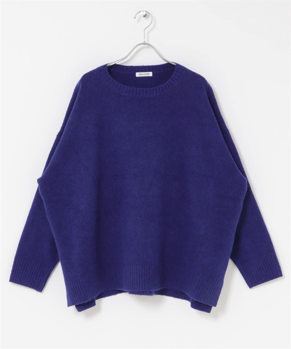 FORK&SPOON 棉混紡長版針織衫(藍色-1-BLUE)