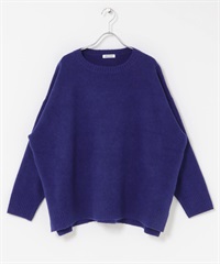 FORK&SPOON 棉混紡長版針織衫(藍色-1-BLUE)