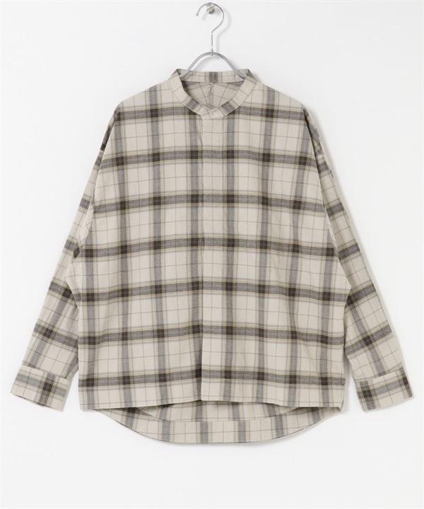 FORK&SPOON 起毛格紋襯衫(膚色格紋-1-其他膚色)