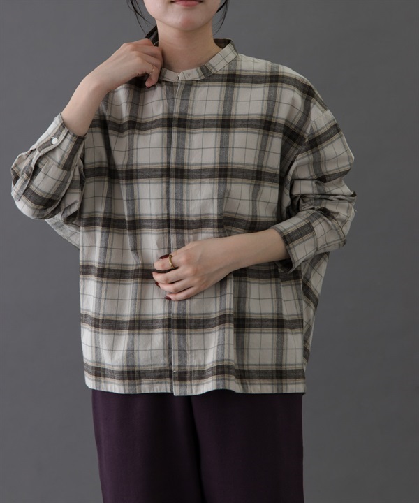 FORK&SPOON 起毛格紋襯衫