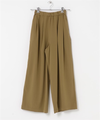 FORK&SPOON 仿羊毛雙褶寬褲(駝色-2-CAMEL)