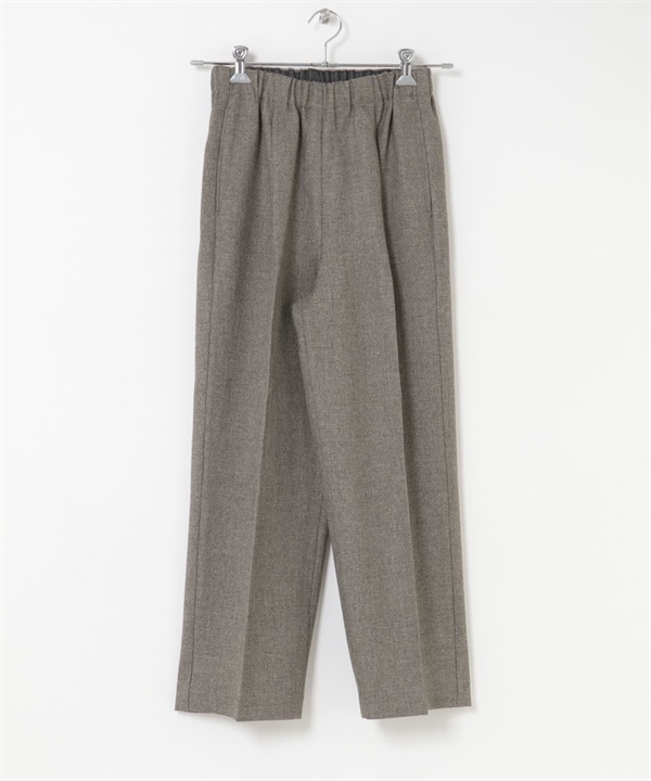 FORK&SPOON 仿羊毛斜紋輕便長褲(灰色-1-GRAY)