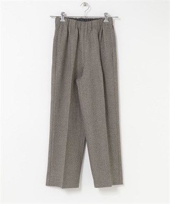 FORK&SPOON 仿羊毛斜紋輕便長褲(灰色-1-GRAY)
