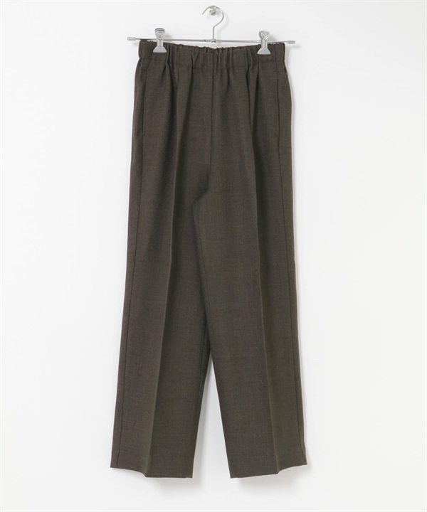 FORK&SPOON 仿羊毛斜紋輕便長褲(棕色-1-BROWN)