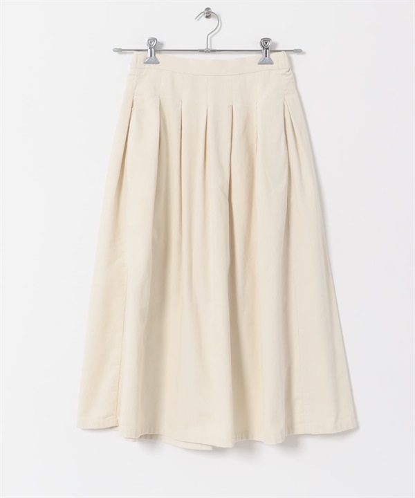 FORK&SPOON 燈芯絨長裙(象牙白-1-IVORY)