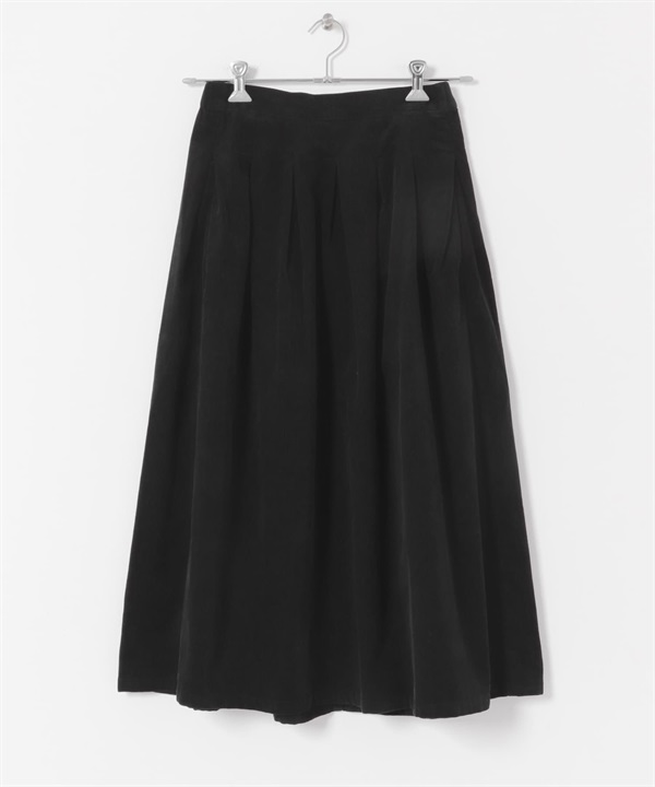 FORK&SPOON 燈芯絨長裙(炭灰色-1-CHARCOAL GRAY)