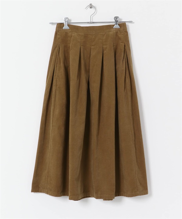 FORK&SPOON 燈芯絨長裙(棕色-1-BROWN)