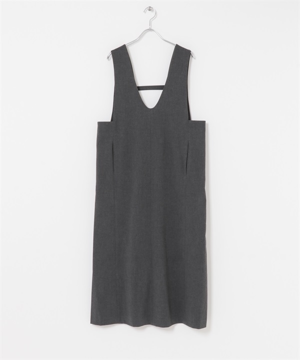 FORK&SPOON 仿羊毛背心裙(炭灰色-1-其他灰色)