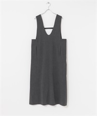 FORK&SPOON 仿羊毛背心裙(炭灰色-1-其他灰色)