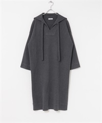 FORK&SPOON 水手領針織洋裝(炭灰色-1-CHARCOAL GRAY)