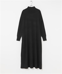 FORK&SPOON 高領傘狀針織洋裝(黑色-1-BLACK)