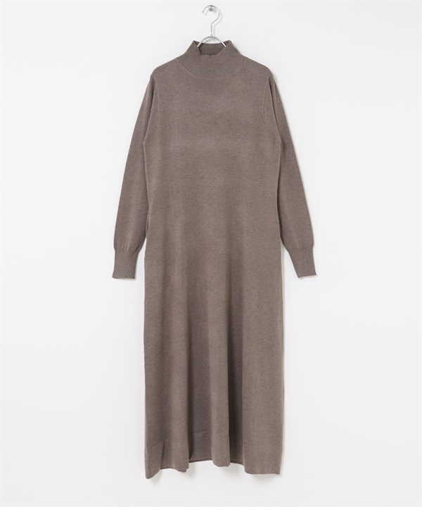 FORK&SPOON 高領傘狀針織洋裝(摩卡色-1-MOCHA)