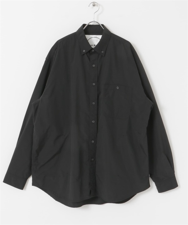 【別注】BURLAP OUTFITTER / 尼龍扣領襯衫(黑色-M-BLACK)