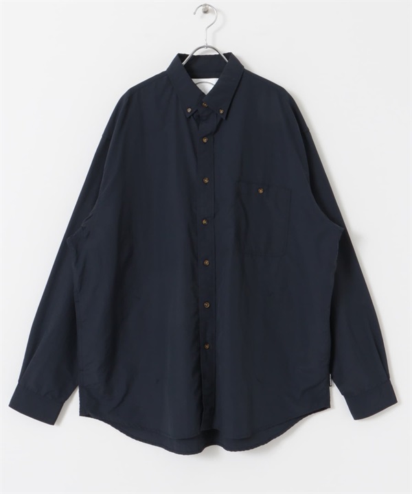 【別注】BURLAP OUTFITTER / 尼龍扣領襯衫(炭灰色-M-CHARCOAL GRAY)
