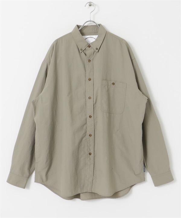 【別注】BURLAP OUTFITTER / 尼龍扣領襯衫(卡其膚色-M-BEIGE)