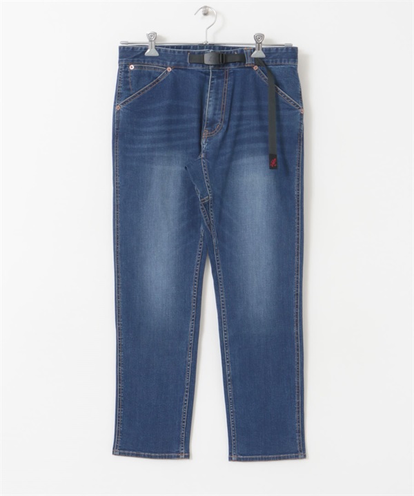 【別注】GRAMICCI / 牛仔登山修身長褲(深仿舊色-S-INDIGO BLUE)
