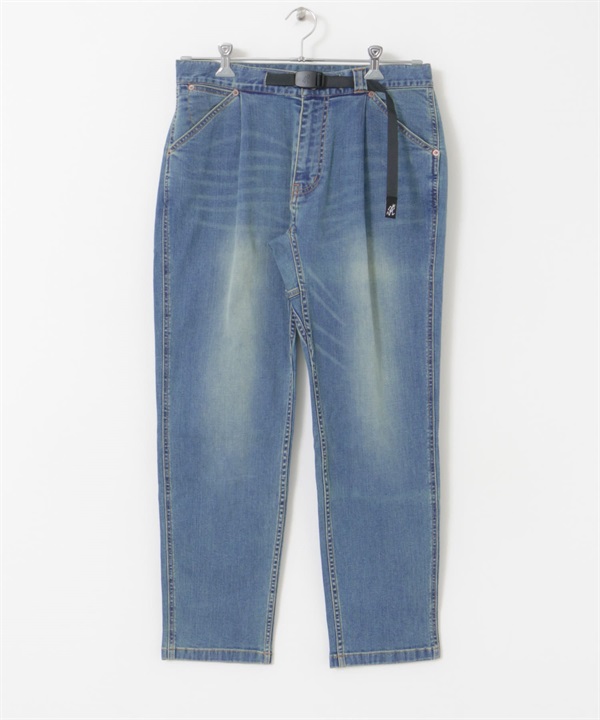 【別注】GRAMICCI / 牛仔登山錐形褲(牛仔仿舊-S-LIGHT INDIGO BLUE)