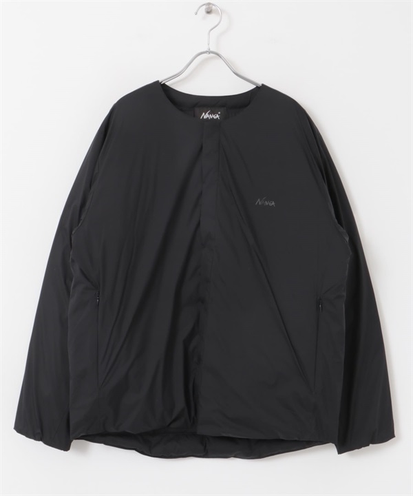【別注】NANGA / INNER DOWN JACKET 無領內搭羽絨外套(黑色-M-BLACK)