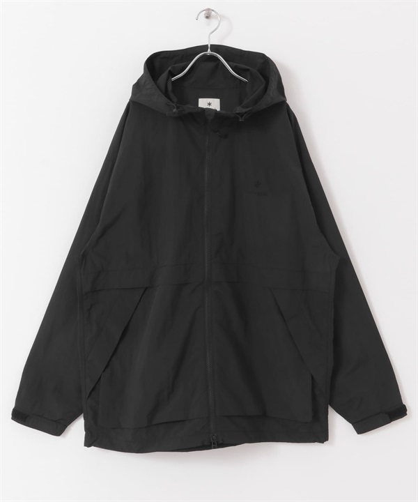 【別注】Snow Peak / 尼龍連帽外套(黑色-M-BLACK)