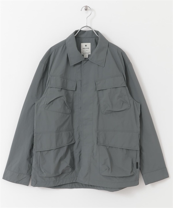 【別注】Snow Peak /尼龍布勞森外套(灰色-L-GRAY)