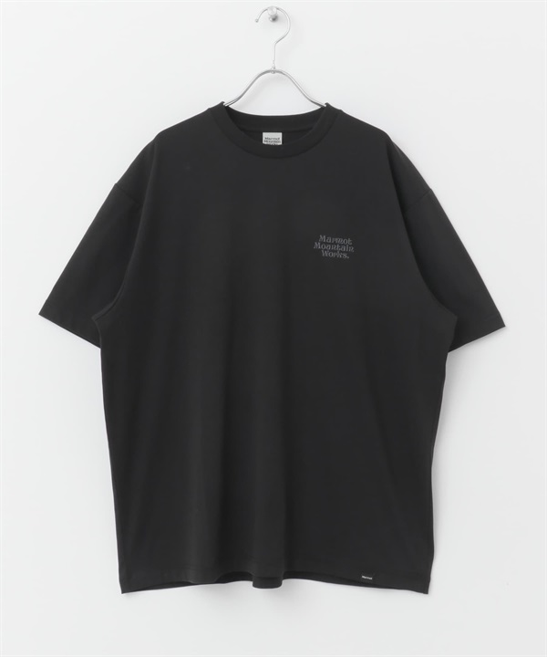 【別注】Marmot / MMW 短袖T恤(黑色-M-BLACK)
