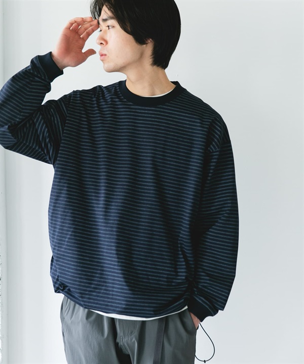 吸水速乾涼感抽繩長袖T恤