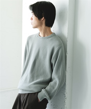 DRYMIX鹿子織長袖圓領針織衫