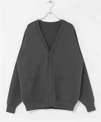 『UR TECH Renew Knit 』V領開襟衫(炭灰色-M-CHARCOAL GRAY)