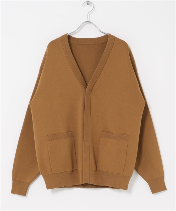 『UR TECH Renew Knit 』V領開襟衫(淺棕色-M-其他棕色)