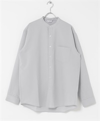 CEOα極乾爽立領長袖襯衫(淺灰色-M-LIGHT GRAY)