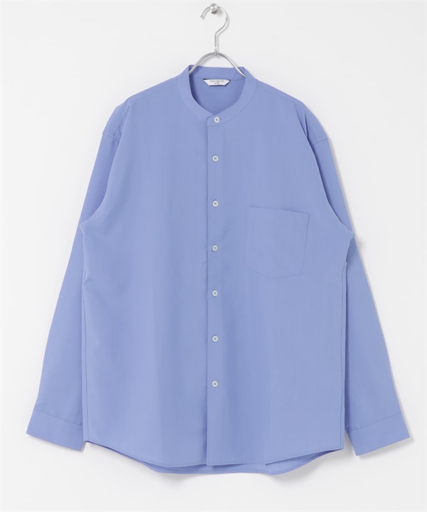 CEOα極乾爽立領長袖襯衫(寶藍色-M-ROYAL BLUE)