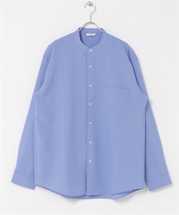 CEOα極乾爽立領長袖襯衫(寶藍色-L-ROYAL BLUE)
