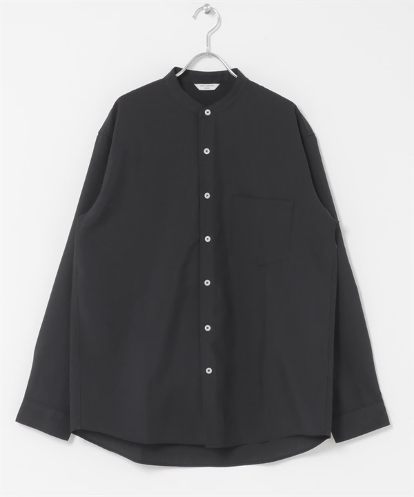 CEOα極乾爽立領長袖襯衫(藏青色-M-NAVY)