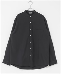 CEOα極乾爽立領長袖襯衫(藏青色-M-NAVY)