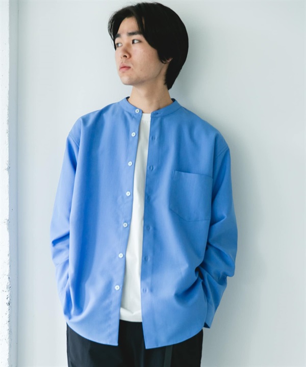 CEOα極乾爽立領長袖襯衫