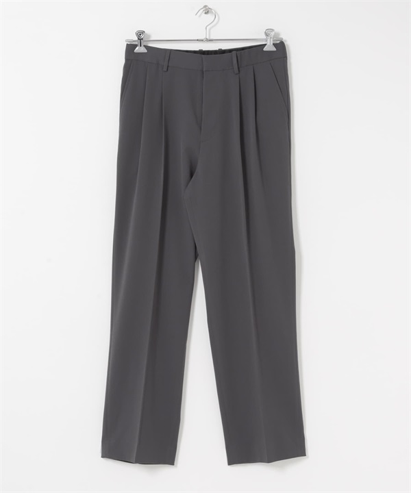 『UR TECH完聲 』雙褶寬褲(炭灰色-S-CHARCOAL GRAY)