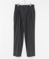 EASY CARE/速乾/UV CUT雙褶寬褲(炭灰色-M-CHARCOAL GRAY)