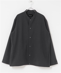 EASY CARE/速乾/UV CUT無領輕量夾克(炭灰色-M-CHARCOAL GRAY)