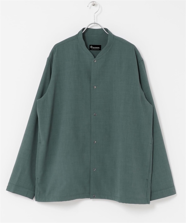 EASY CARE/速乾/UV CUT無領輕量夾克(藍綠色-M-GREEN)