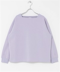 強撚空氣層船型領套衫(紫色-FREE-PURPLE)