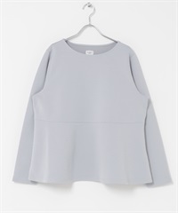 羅馬布荷葉下襬套衫(薩克斯藍-FREE-其他藍色)