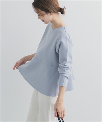 羅馬布荷葉下襬套衫