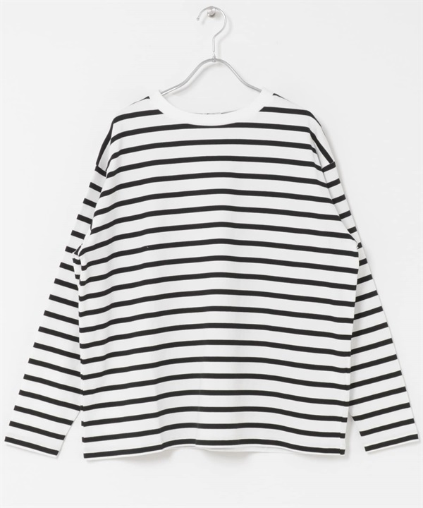 橫紋寬版套衫(黑色-FREE-BLACK)