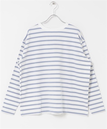 橫紋寬版套衫(藍色-FREE-BLUE)