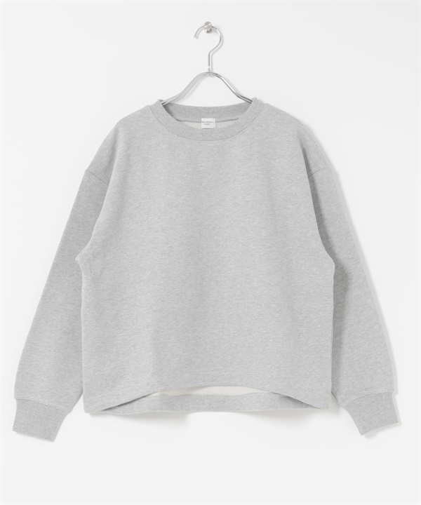 棉質毛圈下襬抽繩套衫(淺灰色-FREE-其他灰色)