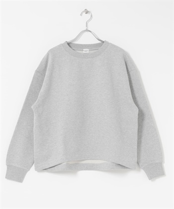 棉質毛圈下襬抽繩套衫(淺灰色-FREE-其他灰色)