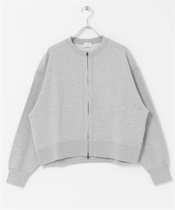 棉質毛圈拉鍊開襟衫