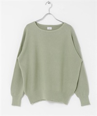 棉質船型領平編針織衫(薄荷綠-FREE-MINT)