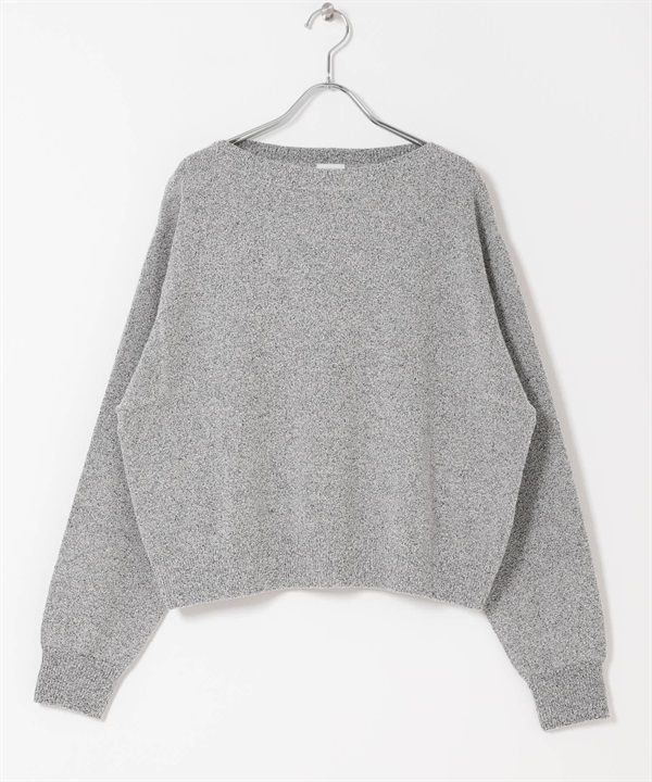 混色圈圈紗短版針織衫(混色黑色-FREE-其他黑色)