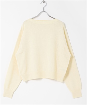 混色圈圈紗短版針織衫